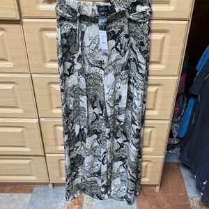 White House Black Market Patterned Wide Leg Pants